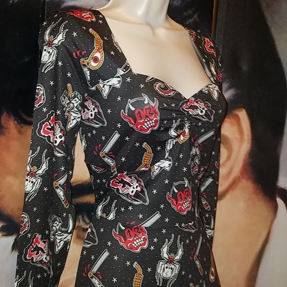 Sourpuss Friday 13th Horror Dress Devil Spider - Picture 5 of 8